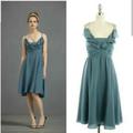 Anthropologie Dresses | Bhldn Anthropologie Quilaree Silk Tide Blue Couplet Ruffle Dress | Color: Blue/Green | Size: 12