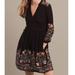 Anthropologie Dresses | Anthropologie Floreat Black Embroidered "Avery" Dress | Color: Black/Tan | Size: Xs