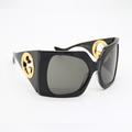 Gucci Accessories | New Gucci Oversized Black Square Women Sunglasses Gucci Gg1255s 001 | Color: Black/Gold | Size: Os