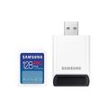 Samsung PRO Plus SD-Karte, 128 GB, UHS-I U3, Full HD & 4K UHD, 180 MB/s Lesen, 130 MB/s Schreiben, Speicherkarte für Kameras und Drohnen, Inkl. USB-Kartenleser, MB-SD128SB/WW