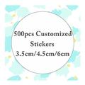 Jinfu 500pcs Custom Sticker and Customized Logos Wedding Birthdays Baptism Stickers Design Your Own Personalize Stickers,waterproof stickers,custom stickers logo (6cm)