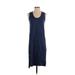 Madewell Casual Dress - Shift Scoop Neck Sleeveless: Blue Print Dresses - Women's Size X-Small