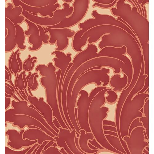 Little Greene 'Tulip - Theatre' - Red Wallpaper