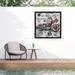 Williston Forge Jean Plout 'Vintage Motorcycles On Route 66 6' Outdoor Canvas All-Weather Canvas, Wood | 18 H x 18 W x 1.5 D in | Wayfair