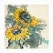 August Grove® Chris Paschke 'Sunflower Watercolor I' Outdoor Canvas All-Weather Canvas, Wood | 18 H x 18 W x 1.5 D in | Wayfair