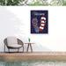 The Holiday Aisle® Farida Zaman 'America The Beautiful VII' Outdoor Canvas Metal in Blue/Brown/Red | 32 H x 24 W x 1.5 D in | Wayfair