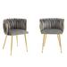 Everly Quinn Chasyn Velvet Arm Chair Wood/Upholstered/Velvet in Gray | 28.74 H x 21.26 W x 20.47 D in | Wayfair E959AB4C8C03433691B6641A06A2030D