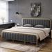 Red Barrel Studio® Tisbury Platform Bed Metal in Gray/Yellow | 41.7 H x 82.7 W x 76.6 D in | Wayfair 69236EC707B440A5BC2FB706B85DF7B6
