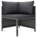 vidaXL Patio Lounge Set Sectional Sofa with Cushions Solid Teak Wood PE Rattan
