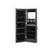 Jewelry Cabinet Armoire Organizer with LED Lights, Wall-Mounted Cabinet with Frameless Mirror, 2 Drawers, Lockable, White