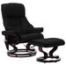 vidaXL Massage Recliner Swiveling Recliner Chair Faux Leather and Bentwood - 31.9" x 34.6" x 42.9"