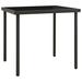 vidaXL Patio Dining Table Anthracite 31.5"x31.5"x28.3" Glass and Steel - 31.5" x 31.5" x 28.3"