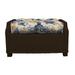 RSH Dcor Indoor Outdoor Single Tufted Ottoman Replacement Cushion **Cushion Only** 24 x 20 Blue Tan Crab