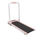 Aiqidi LED Folding Treadmill 500W 2.0HP Under Desk Electric Treadmill w/Remote & Handrail Walking Jogging for Home Office Pink