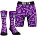 "Men's Rock Em Socks Purple Sacramento Kings All-Over Logo Boxer Briefs & Crew Combo Pack"