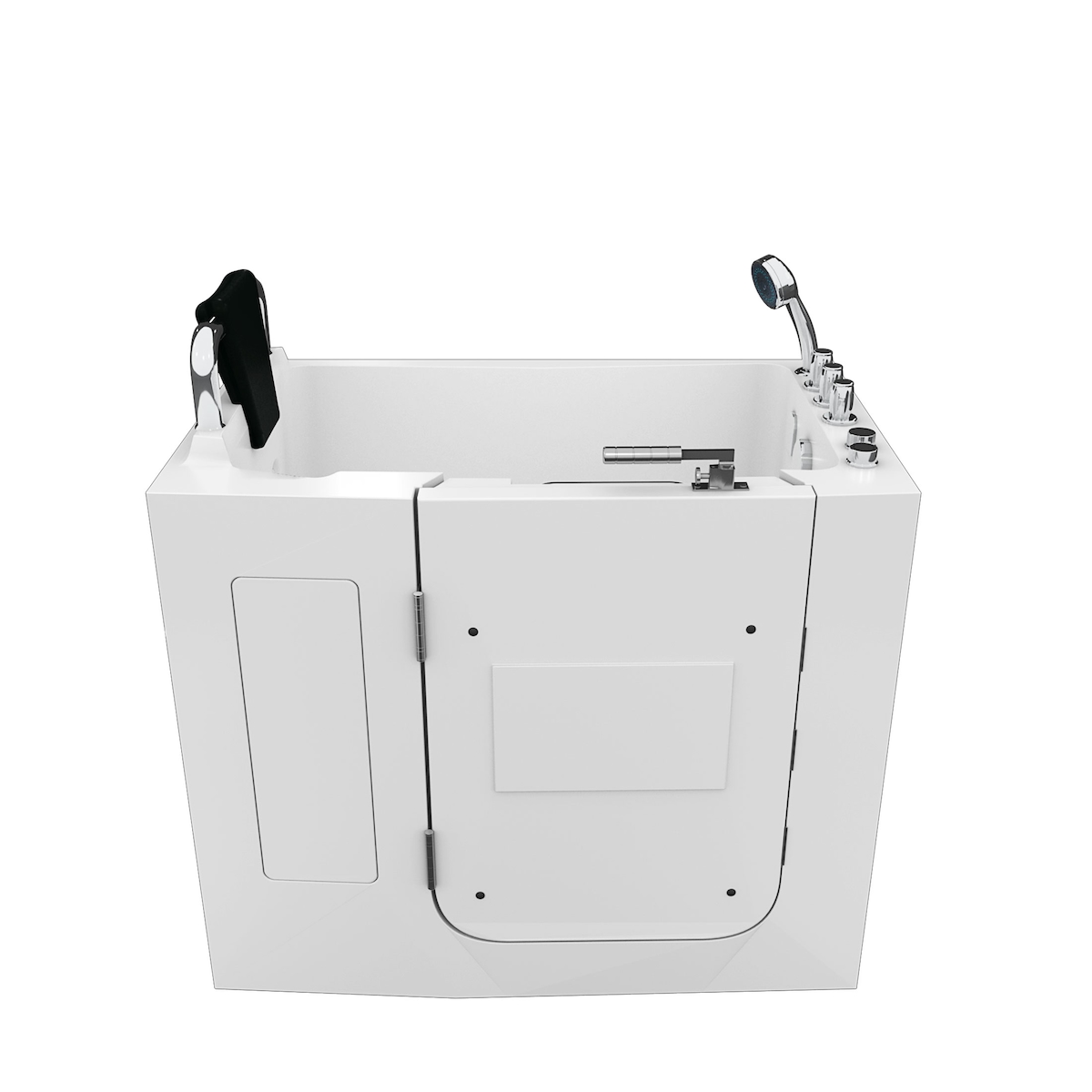 AcquaVapore Sitzwanne Whirlpool Badewanne mit Tür S08WP-TH-B-L 110x68cm Image