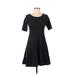 Ganni Casual Dress - A-Line: Gray Solid Dresses - Women's Size X-Small