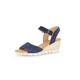 Gabor Women Sandals, Ladies Wedge sandals,wedge sandals,wedge heel,summer shoe,comfortable,high,Blue (marine),40.5 EU / 7 UK