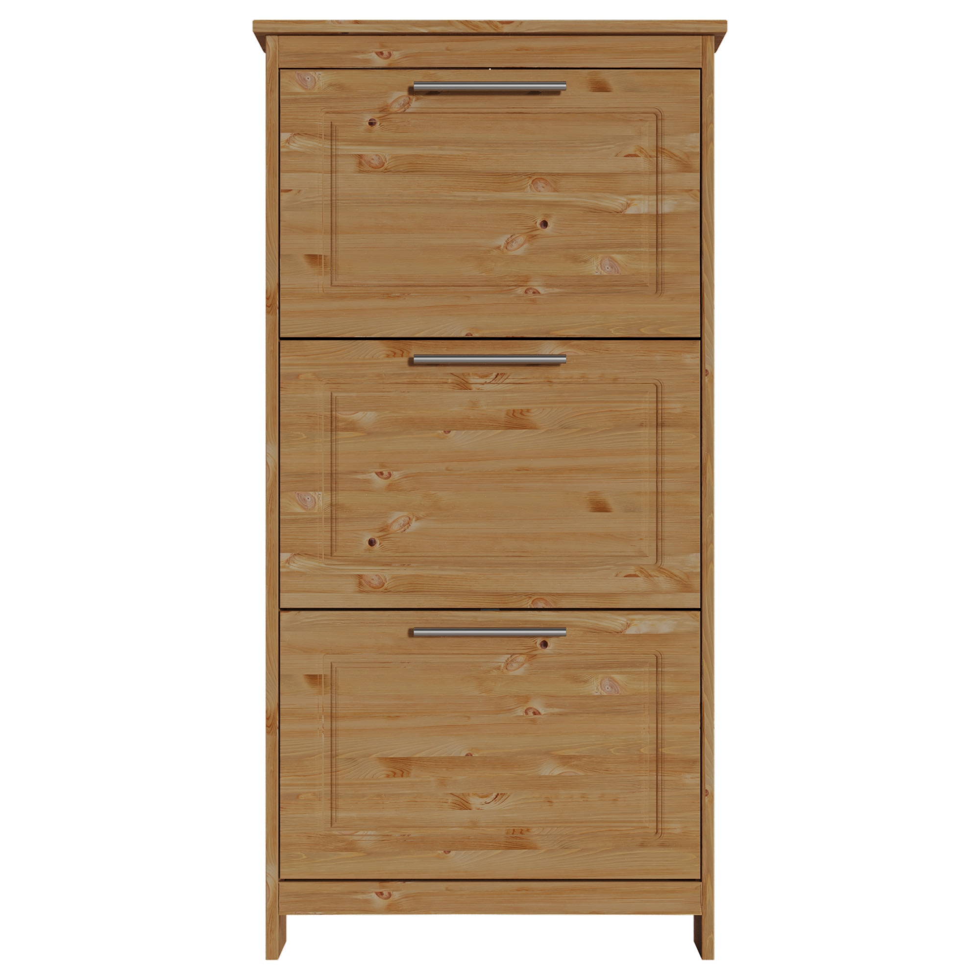 Schuhkipper HOME AFFAIRE "Lukas", beige (natur), B:60cm H:119cm T:19cm, FSC-zertifiziertes Massivholz, Sideboards, Aus massiver Kiefer, dekorative Fräsungen