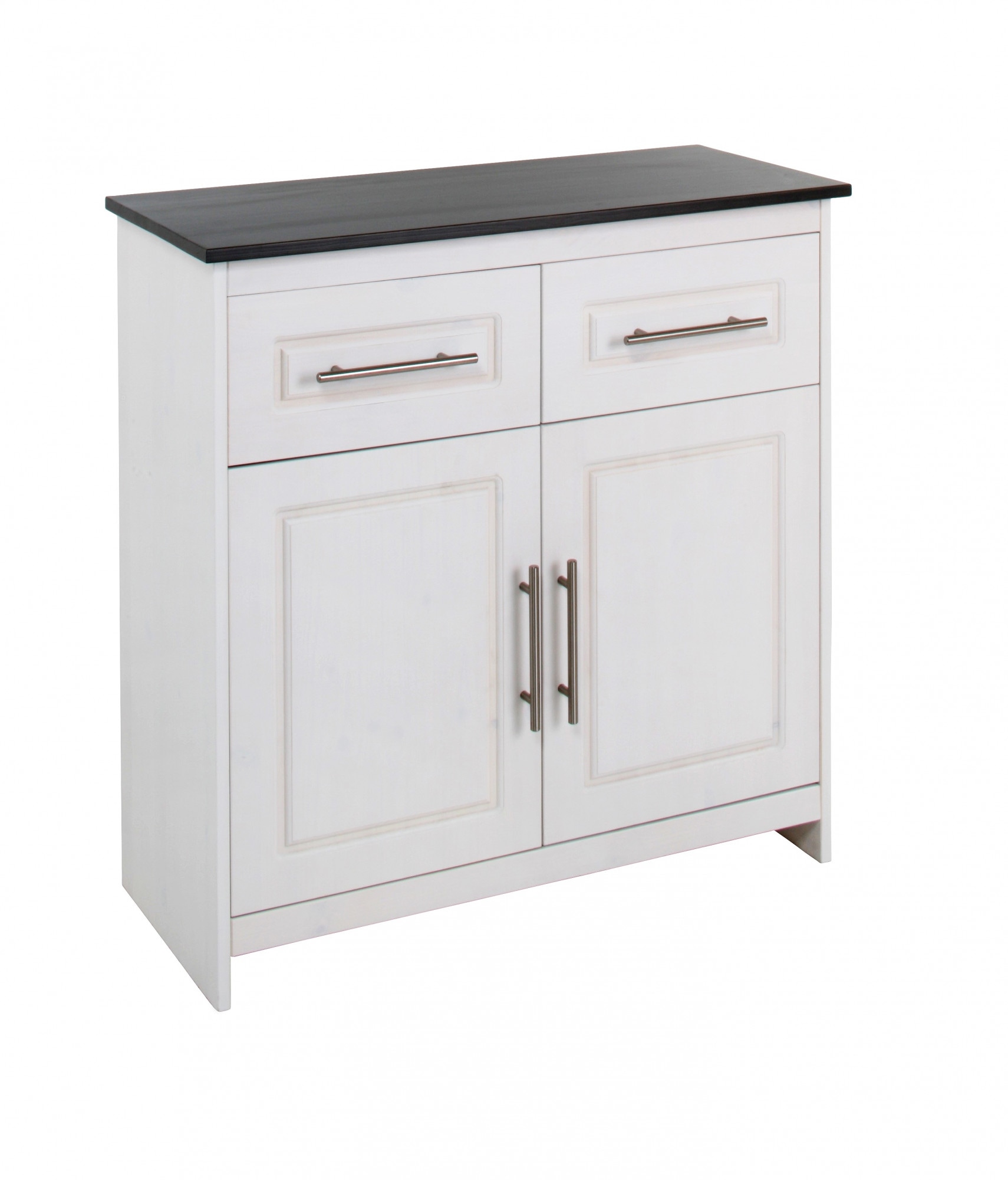 Schuhkommode HOME AFFAIRE "Lukas", weiß, B:84cm H:85cm T:37cm, FSC-zertifiziertes Massivholz, Sideboards, Schuhkommode, Aus massiver Kiefer, dekorative Fräsungen