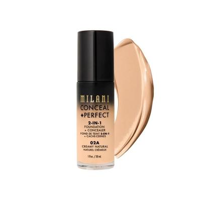 Milani Conceal + Perfect 2in1 Foundation Creamy Natural/ 02A 30 ml Nude Image