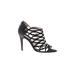 BCBGMAXAZRIA Heels: Black Print Shoes - Women's Size 9 - Open Toe