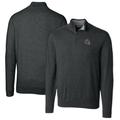 Men's Cutter & Buck Charcoal Tampa Bay Buccaneers Helmet Lakemont Tri-Blend Quarter-Zip Pullover Sweater