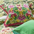 Ikebana Damask Embroidered Cushion by Designers Guild in Fuchsia Pink
