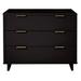 "Granville 38.18"" Modern Standard Dresser with 3 Full Extension Drawers in Black - Manhattan Comfort DR-5012"