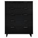 "Granville 45.27"" Modern Tall Dresser with 5 Full Extension Drawers in Black - Manhattan Comfort DR-5022"