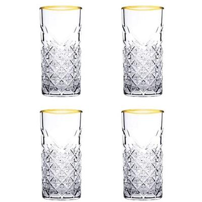 Timeless Raki Gold 180cc 4er Cocktailglas 450ml Golden Touch Gläser-Set