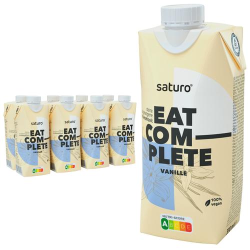 Saturo Trinknahrung Vegan Vanille | Astronautennahrung Mit Protein Trinkmahlzeit Nährstoffen 8×330 ml