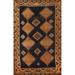 Geometric Lori Persian Antique Area Rug Handmade Wool Carpet - 4'3"x 7'0"