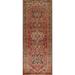 Vegetable Dye Heriz Persian Vintage Runner Rug Hand-knotted Carpet - 3'6"x 10'10"