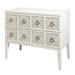 Two Drawer Chest with Woven Banana Rope - White Wash Finish