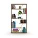 Wood Frame Etagere Open Back 6 Shelves Bookcase Industrial Bookshelf for Office and Living Rooms Modern Bookcases