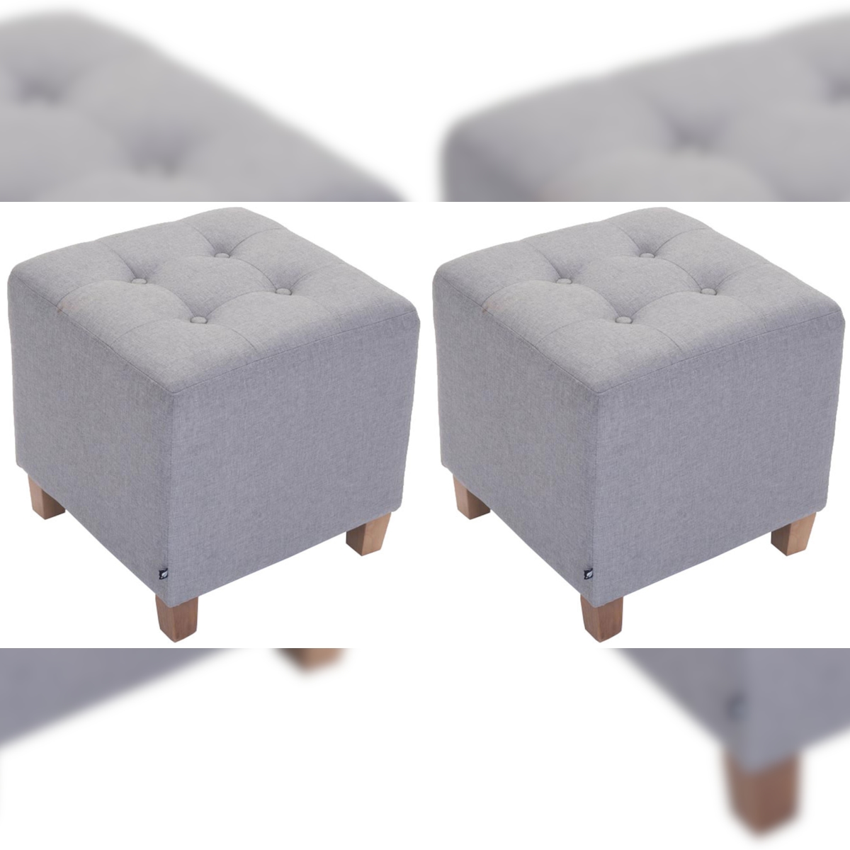 CLP 2er Set Sitzhocker Pharao hellgrau Image