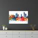 Hokku Designs Atlanta Colorful Watercolor Skyline Print On Acrylic Glass Metal | 24 H x 32 W x 0.25 D in | Wayfair 5868C9767FE94B57952CC691D693F77F