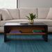 Ebern Designs Dijonae Sled Coffee Table w/ Storage Wood in Black | 18 H x 46 W x 24 D in | Wayfair AF788DAA7A1E450CB5AD761B3E3972A5