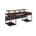 17 Stories Dominesey Executive Desk w/ Hutch Wood in Brown | 39.4 H x 82.7 W x 29.5 D in | Wayfair 869B7B1D564F4FBDB361CD0A11986F66
