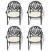 Bloomsbury Market Set Of 4 Patio Dining Chairs w/ Sturdy Frame & Comfortable Cushions Metal in Black | 35.83 H x 24.41 W x 25.98 D in | Wayfair