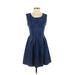 Emerald Sundae Casual Dress - A-Line Scoop Neck Sleeveless: Blue Dresses - Women's Size Small