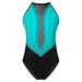 IEFIEL Girls Shiny Rhinestone Gymnastics Leotard Sparkly One-Piece Dance Outfit Sleeveless Athletic Bodysuit Light Blue 10