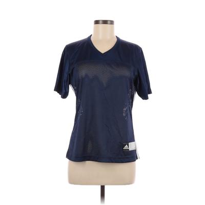Adidas Short Sleeve Jersey: Blue Chevron Tops - Women's Size Medium