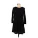 Forever 21 Casual Dress - Sweater Dress: Black Solid Dresses - Women's Size Medium