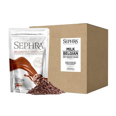 Sephra Belgian Milk Chocolate Fountain Ready Fondue - 10 x 2 lb Bags, 28002