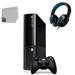 Pre-Owned Microsoft Xbox 360 E 250GB Video Gaming Console Black With BOLT AXTION Headset Bundle (Refurbished: Like New)