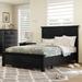 Rustic Wood Platform Storage Bed with 2 Drawers &X Headboard, Queen Size