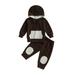 Licupiee Toddler Baby Boy 2Pcs Fall Clothes Long Sleeve Striped Pocket Hoodie with Pocket and Pants Casual Tracksuit Winter Outfit