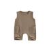 Thaisu 0-2Y Baby Girls Boys Romper Solid Color Summer Sleeveless Round Neck Casual Party Street Short Jumpsuit